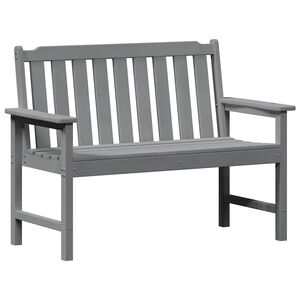vidaXL Градинска пейка Светлосиво 120 x 59 x 88 см HDPE