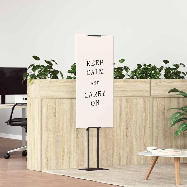 vidaXL Стендове за търговски прояви Черно 30 x 23,5 x 210 см Стомана