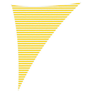 vidaXL Слънчево платно за сянка Жълт и бял 4 x 5 x 6,4 m