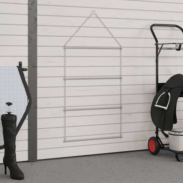 vidaXL Поставка за подложка за седло, сребриста, неръждаема стомана