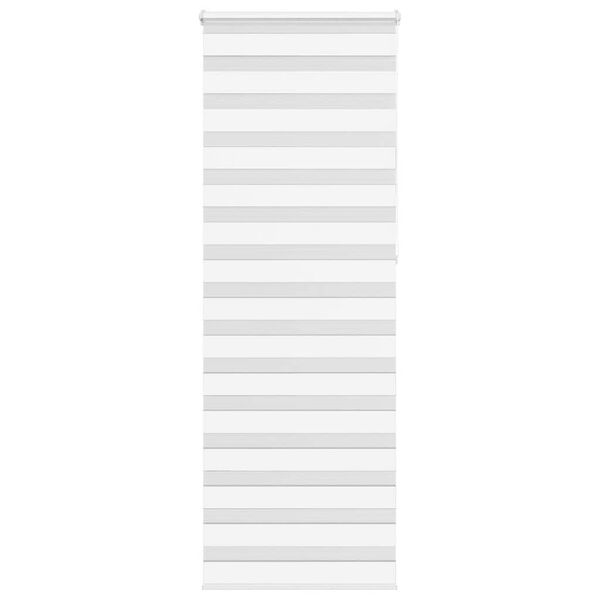 vidaXL Зеброва щора бял 75x230 см Ширина на плата 70,9 см Полиестер
