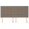 vidaXL Табла за легло, бежово, 160x5x118/128 см, плат