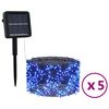 vidaXL Соларни лампички 5 бр 5х200 LED сини за закрито/открито
