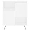 vidaXL Сайдборд, бял, 60x35x70 см, инженерно дърво