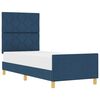 vidaXL Рамка за легло с таблото Синьо 80 x 200 cm текстил