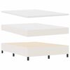 vidaXL Легло с пружинирана основа Слонова кост и бяло