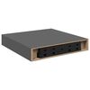 vidaXL Окачени стенни рафтове, 2 бр, сив гланц, 23x23,5x3,8 см, МДФ