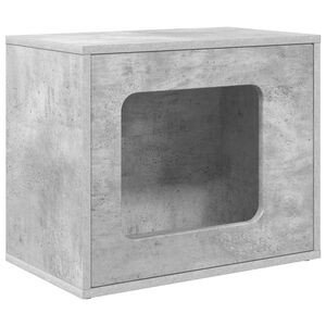 vidaXL Къща за котки Бетон 51 x 30 x 42,5 см Инженерна дървесина