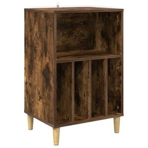vidaXL Стойка за грамофон Опушен дъб 47 x 39,5 x 74,5 см