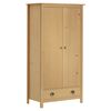 vidaXL Гардероб с 2 врати Hill 89x50x170 см борово дърво масив