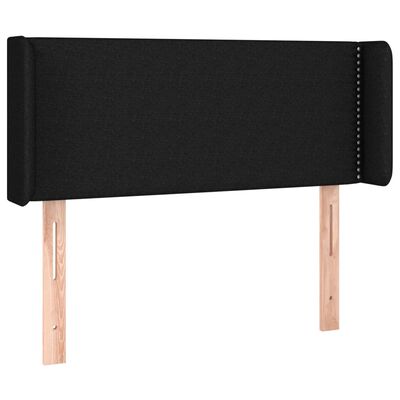 vidaXL Горна табла за легло, черна, 83x16x78/88 см, плат