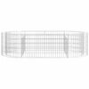vidaXL Габион повдигната леха, поцинковано желязо, 200x100x50 cм