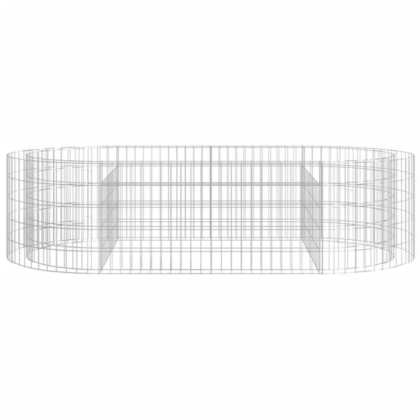 vidaXL Габион повдигната леха, поцинковано желязо, 200x100x50 cм