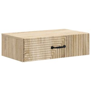 vidaXL Стенен страничен масичка 59 x 34,5 x 17 см Инженерна дървесина