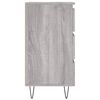 vidaXL Нощни шкафчета, 2 бр, сив сонома, 40x35x69 см, инженерно дърво