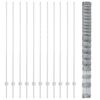 vidaXL Ограда с пост Сребрист 1,6 x 25 m Стомана