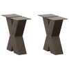 vidaXL Крака за масичка за кафе, X-образни, 2 бр., естествена стомана, 30 x (30-31) см, стомана