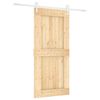 vidaXL Преплъзваща се врата 95 x 210 cm Естествено и бяло