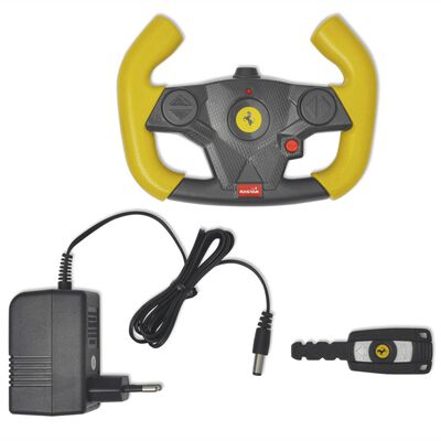vidaXL Детско "Ferrari F12" с дистанционно управление, 6 V, жълто