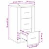 vidaXL Служебен шкаф с чекмедже Дъб 40 x 33 x 70 см Инженерно дърво