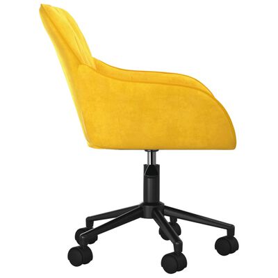 vidaXL Въртящи трапезни столове, 2 бр, жълти, кадифе