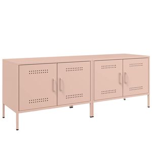vidaXL ТВ шкафове, 2 бр, розови, 68x39x50,5 см, стомана