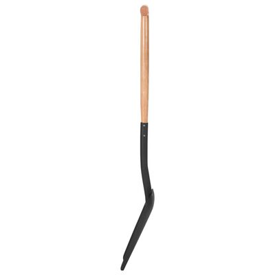 vidaXL Градинска лопата T Grip стомана и твърда дървесина