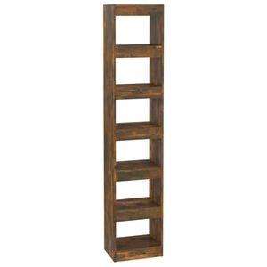 vidaXL Библиотека/разделител за стая, опушен дъб, 40x30x198 см