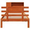 vidaXL Легло с етажерка за книги, без матрак, 100x200 см, бор масив