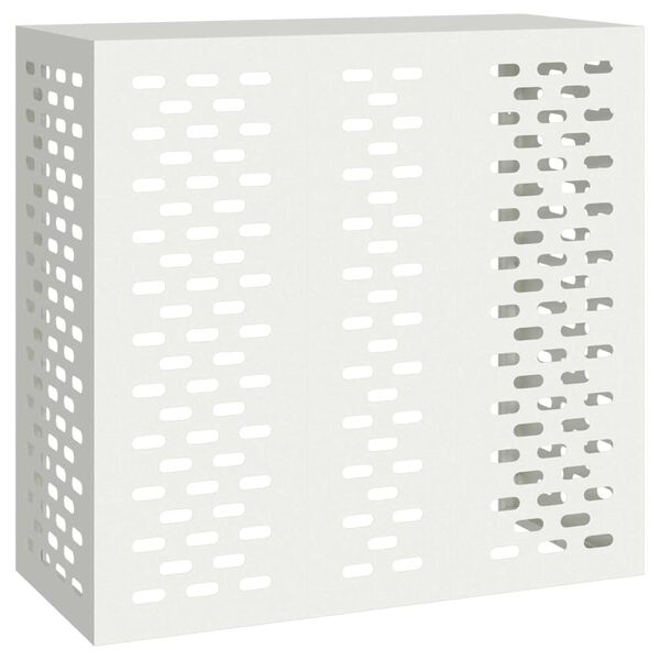 vidaXL Покритие за климатик Бяло 110 x 50 x 105 см Стомана