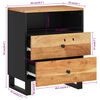 vidaXL Нощно шкафче 50x33x62 см масивна акация и инженерно дърво
