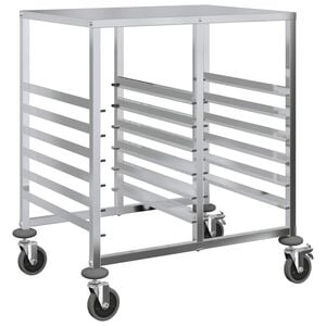 vidaXL Количка за тави с 12 GN контейнера 75x55x87 см неръждаема стомана