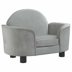 vidaXL Кучешко легло светлосиво 66x40x45 см кадифе