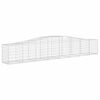 vidaXL Габионни кошници арка 15 бр 400x50x60/80 см поцинковано желязо