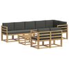 vidaXL Комплект дивани за открито 9 pcs Бяло и антрацит Полиестер