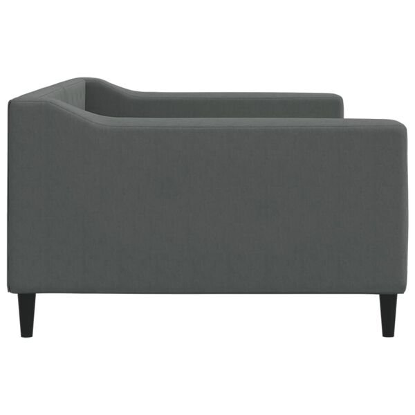 vidaXL Кушетка, сива, 100x200 см, плат