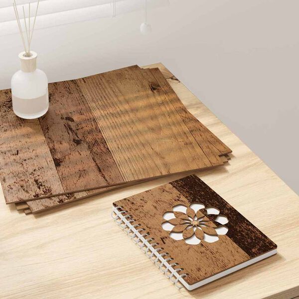 vidaXL Декор панели 50 pcs Старо дърво 30 х 30 х 0.27 см