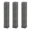 vidaXL Комплект габиони, 3 бр, поцинкована тел, 25x25x150 см