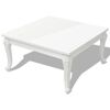 vidaXL Маса за кафе, 80x80x42 cм, силен гланц, бяла