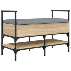 vidaXL Пейка за обувки, сонома дъб, 85,5x42x57,5 см, инженерно дърво