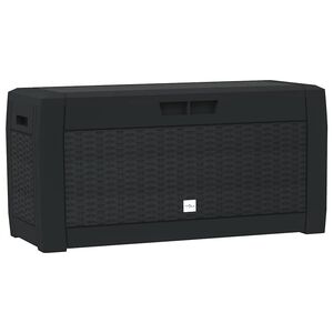 vidaXL Градински сандък за съхранение антрацит 119x48x60 см PP