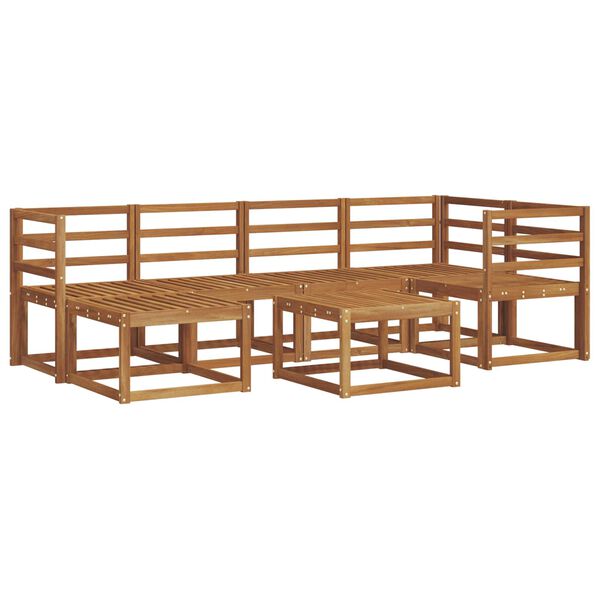 vidaXL Комплект дивани за открито 7 pcs Естествен