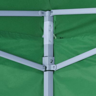 vidaXL Сгъваема шатра 3 х 3 м, с 4 стени, зелена