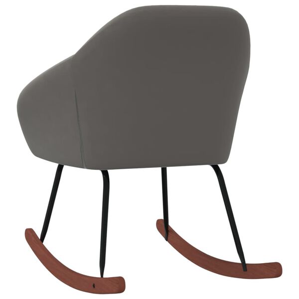 vidaXL Люлеещ се стол, тъмносив, текстил