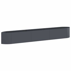vidaXL Вдигната леха за градина Антрацит 300 x 40 x 40 см Стомана