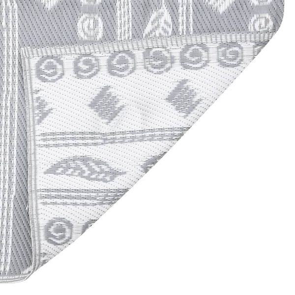 vidaXL Килим за открито, ARAKIL сив, 80x150 см, PP