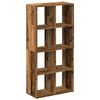 vidaXL Разделител за стая / библиотека, старо дърво, 69,5x29x137,5 см