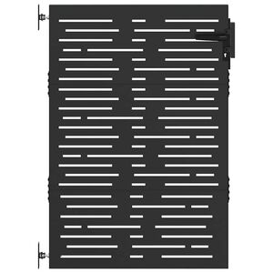 vidaXL Градинска порта 85x150 см, кортенова стомана, квадратен дизайн