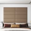 vidaXL Стенно табло за легло 12 pcs Капучино 90 x 30 cm текстил