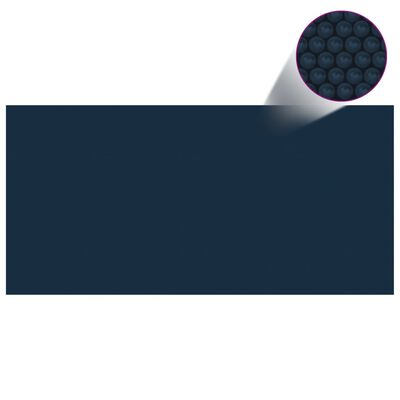 vidaXL Плаващо соларно покривало за басейн PE 450x220 см черно и синьо